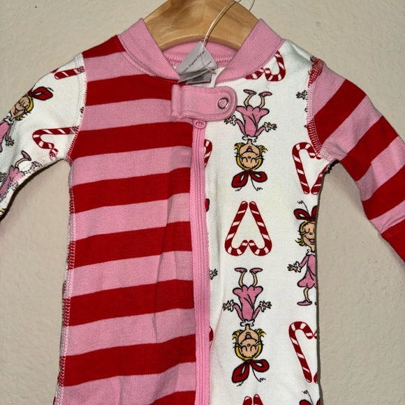 Hanna Andersson 0-3 months Dr. Seuss Grinch Baby Zip Sleeper - Picture 4 of 5